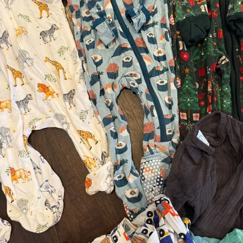 BUNDLE LOT Boys Pajamas SZ 0-3 Months to 7/8T Includes 11 Items Brands Assorted